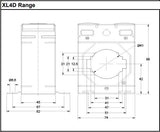 XL4D Single Phase CT 100-1000A Primary Input/ 5A Secondary Output